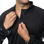 Men's SG Edge Black Camo Long Sleeve Half Zip Shirt SG Edge Apparel