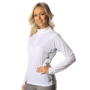 Women's SG Edge White Camo Long Sleeve Half Zip Shirt SG Edge Apparel