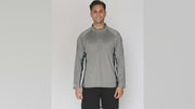 Men's SG Edge Grey Camo Long Sleeve Half Zip Shirt